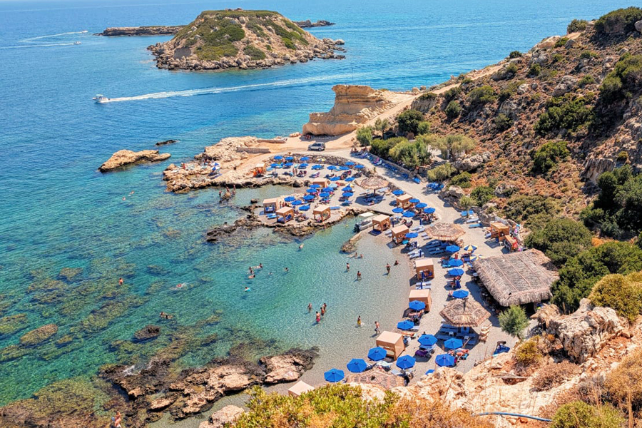 Grande Blue Beach in Rhodes